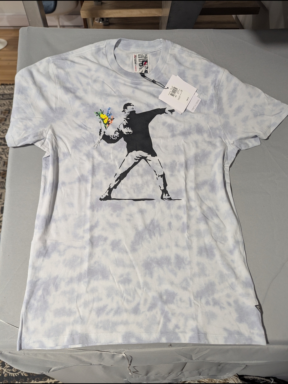 Banksy Flower Thrower Guess X Brandalized T-shirt